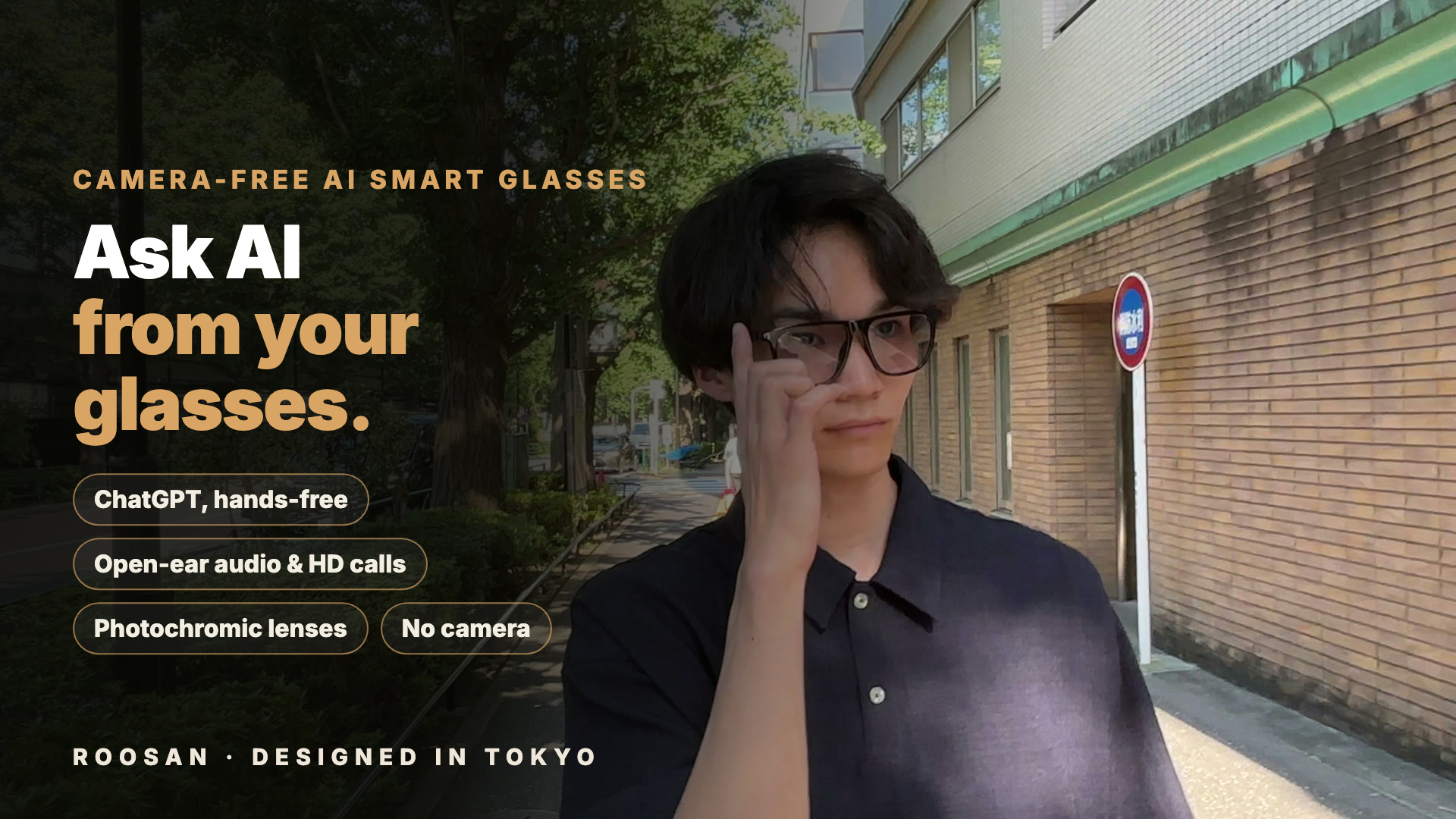 ROOSAN — Stylish AI Smart Glasses with Siri, Music & Calls