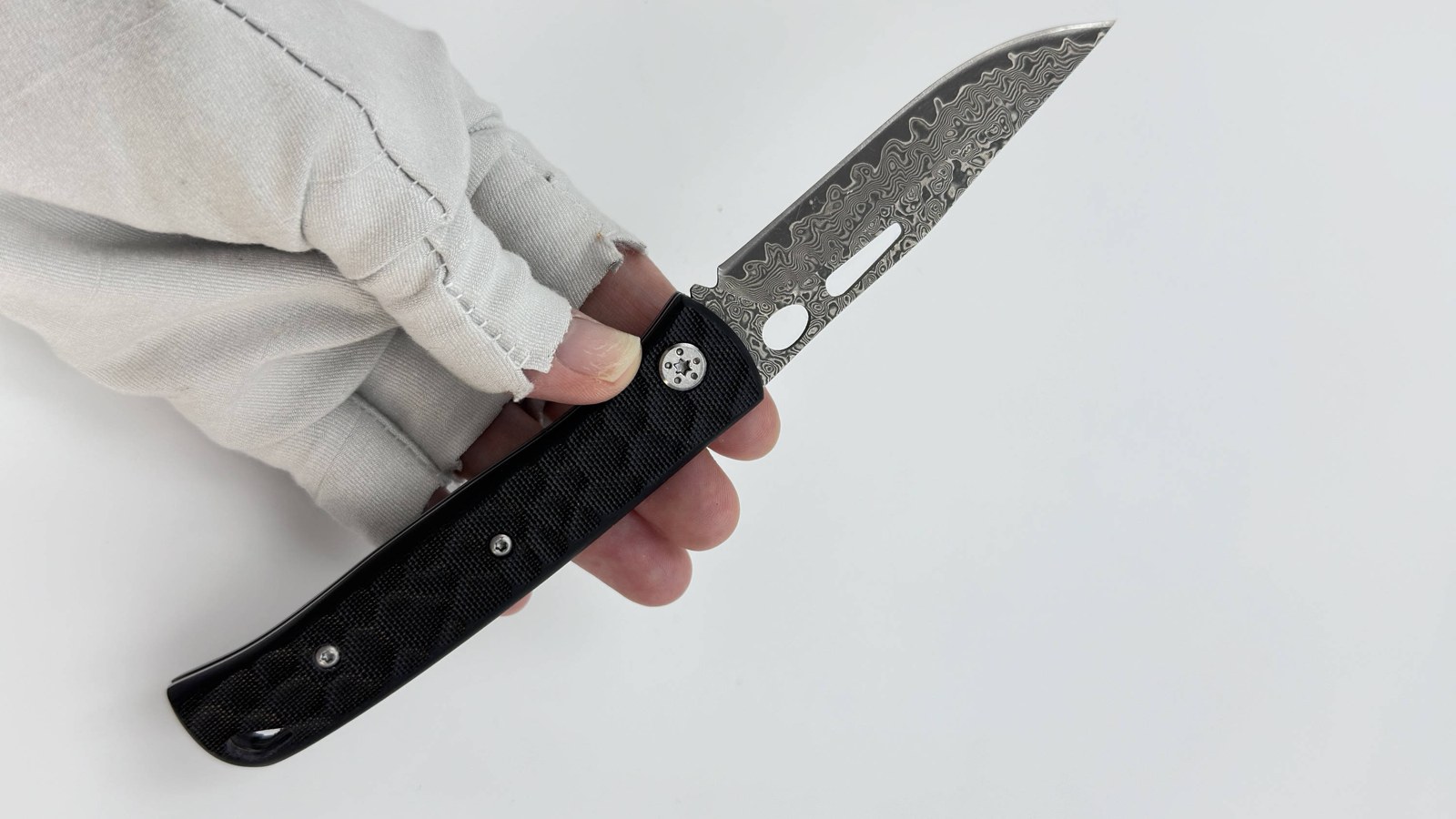 TIDEMARK — Damascus-Pattern Pocket Knife